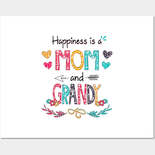 Happiness Is A Mom And Grandy Wildflower Happy Mother's Day Posters and Art